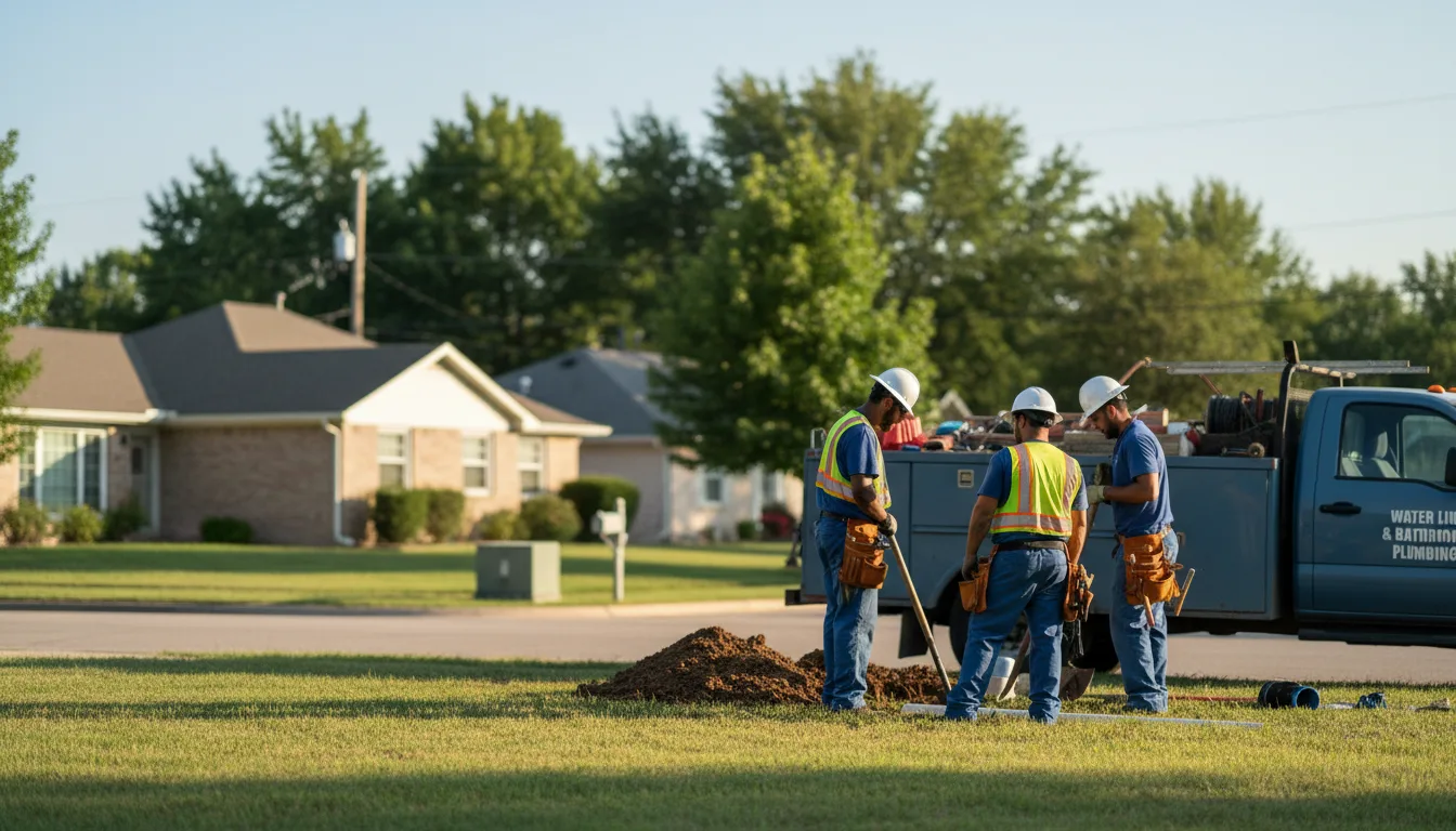 Residential water line and bathroom plumbing service in Mount Ayr, IA